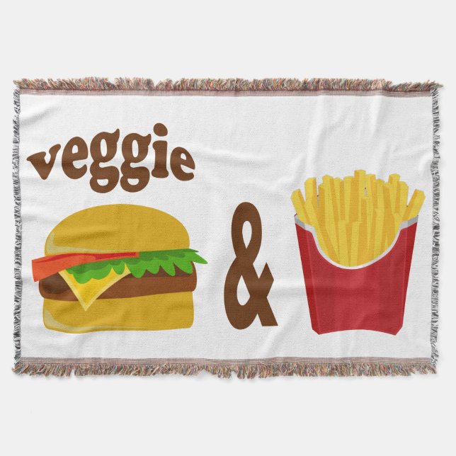 Cobertor Veggie Burger e Fries (Frente)