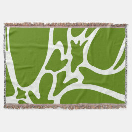 Cobertor Verde Avocado e Branco cerâmico