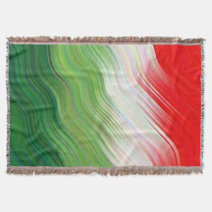 Cobertor Verde, Estrela Branca e Trevo Vermelho Ombre Quebr
