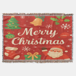 Cobertor Vermelho Clássico de Natal