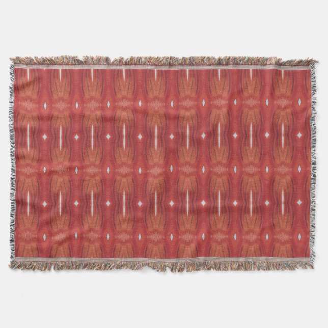 Cobertor Vermelho com Padrão Branco (Frente)