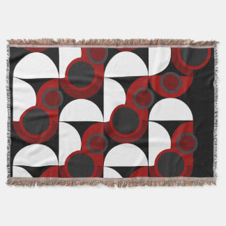 Cobertor Vermelho, preto e cinza moderno do século médio
