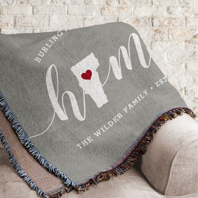 Cobertor Vermont Casa Estado Personalizada (Criador carregado)