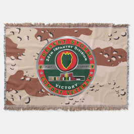 Cobertor Veterano da 24ª Divisão de Infantaria Desert Storm