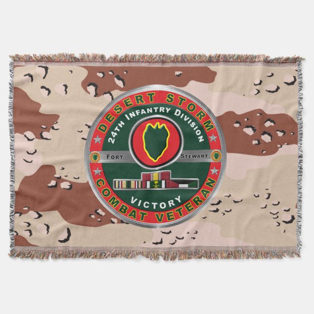 Cobertor Veterano da 24ª Divisão de Infantaria Desert Storm (Frente)