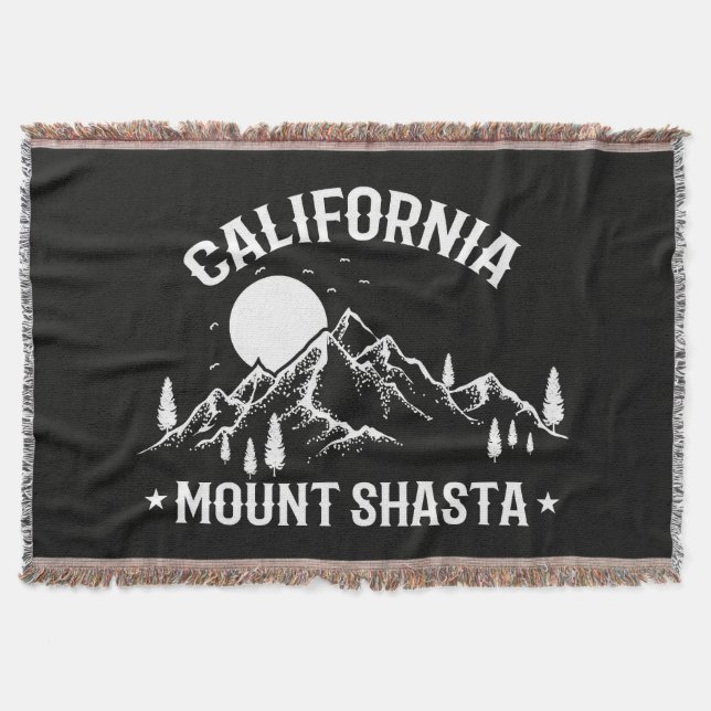 Cobertor Viagem Antiga Monte Shasta Califórnia (Frente)
