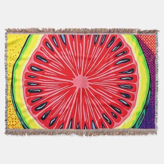 Cobertor Vibrant Watermelon Pop Art (Frente)