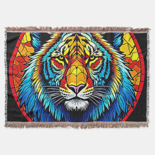 Cobertor Vidro Manchado De Tigre Vibrante (Frente)