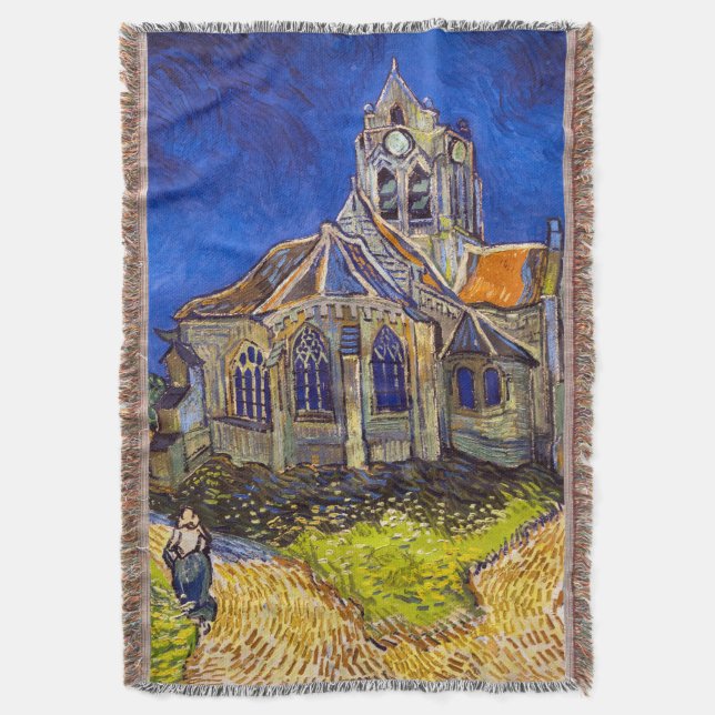 Cobertor Vincent van Gogh - A Igreja em Auvers (Frente Vertical)