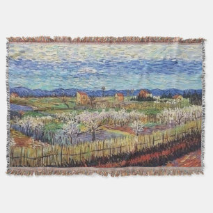 Cobertor Vincent Van Gogh - Árvores de Pêssego em Flor Arte