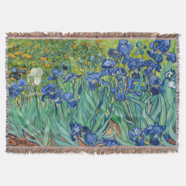 Cobertor Vincent Van Gogh - Íris (Frente)
