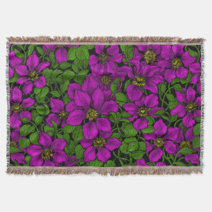 Cobertor Vinha de Clematis rosa