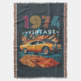 Cobertor Vintage, 1974, carro legal