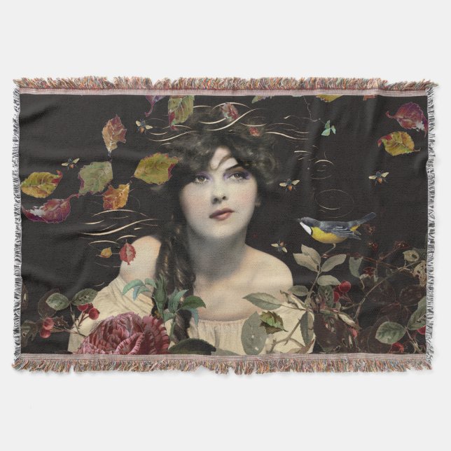 Cobertor Vintage Beauty Floral (Frente)