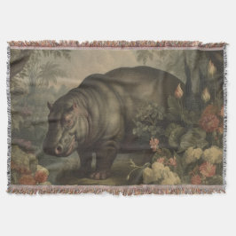 Cobertor Vintage Botanical Hippo