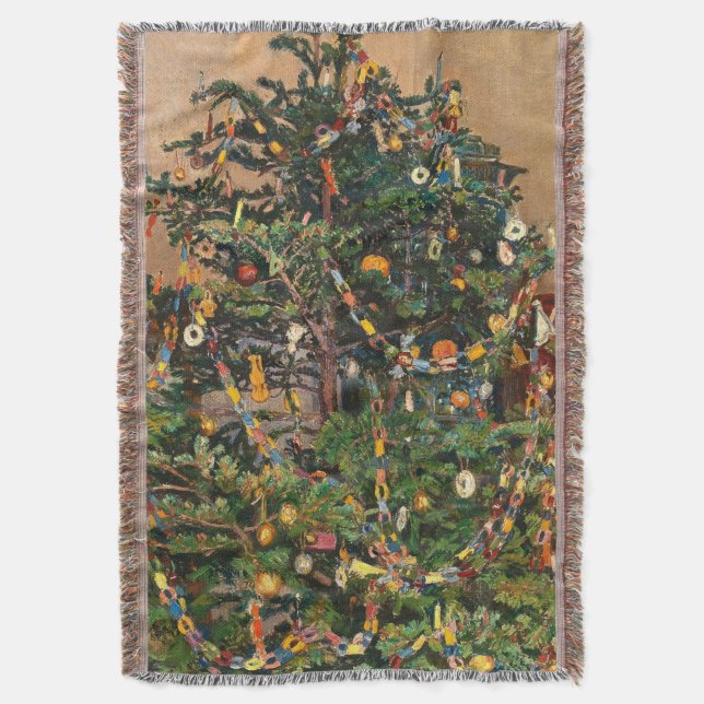 Cobertor Vintage Christmas Tree 1914  (Frente Vertical)