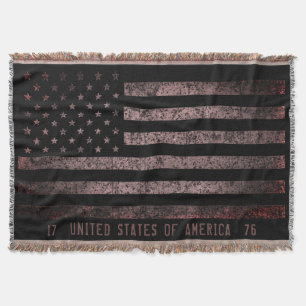 Cobertor Vintage Cor-de-rosa Vintage Bandeira Americana Tex