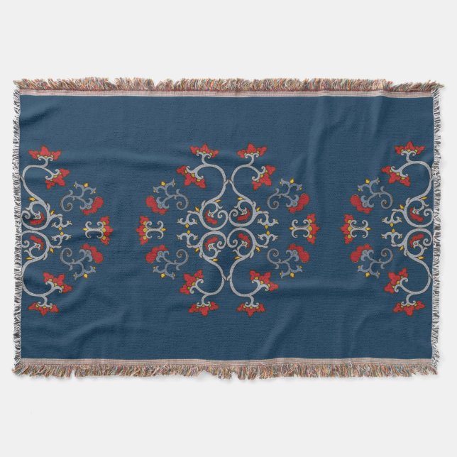 Cobertor Vintage Floral Ornament Blanket (Frente)