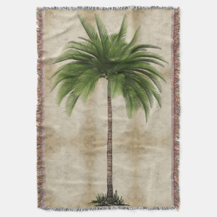 Cobertor Vintage Palm Tree Tropical Elegante Marble