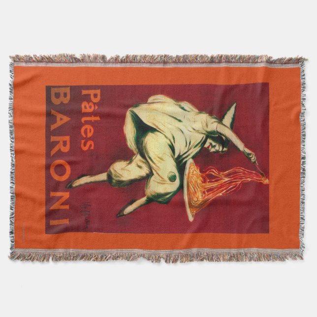 Cobertor Vintage PosterEurope de Baroni das pastas (Frente)