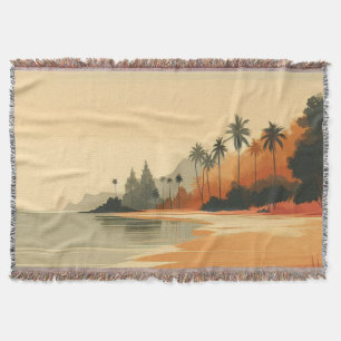 Cobertor Vintage/Retro Beach/tropical