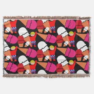 Cobertor Vintage Retro Sorvete Art