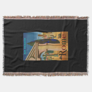 Cobertor Vintage Roma Poster de viagens Art