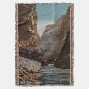 Cobertor Vintage Royal Gorge Locomotive Throw Blanket