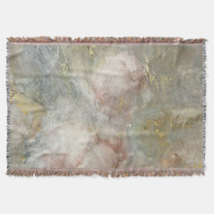 Cobertor Vintage Victorian Rosa Floral Com Destaques Dourad