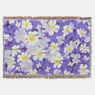 Cobertor Vintagem Colorida: Padrão de Flor Sem Costura