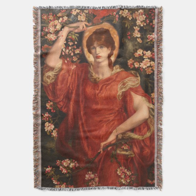 Cobertor Visão de Fiammetta (por Dante Gabriel Rossetti) (Frente Vertical)
