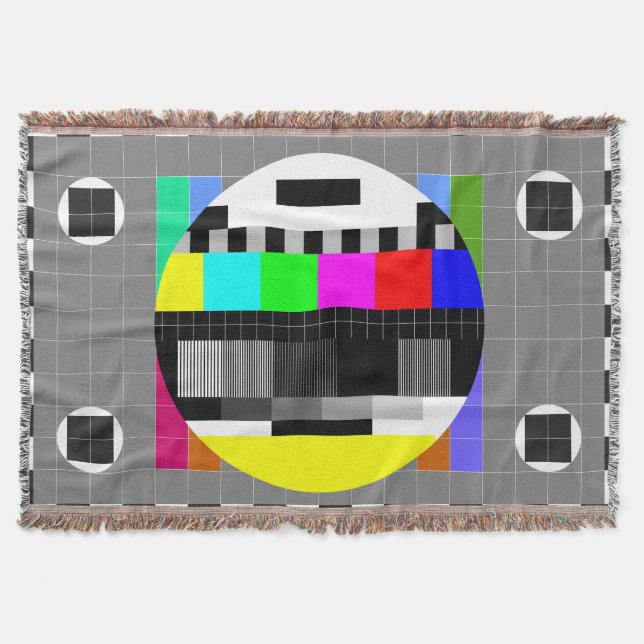Cobertor Visão geral de ausência de sinal da TV retrô. (Frente)