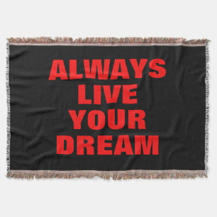 Cobertor Viver Sempre O Seu Sonho Motivacional