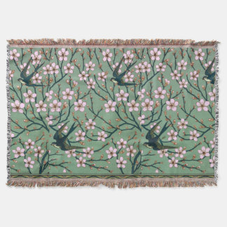 Cobertor Walter Crane Swallows and Almonds Throw Blanket