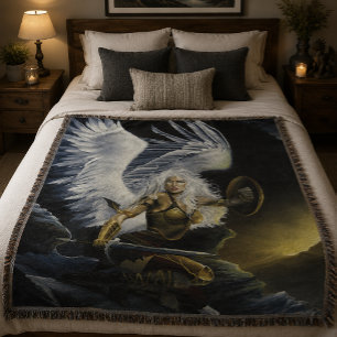 Cobertor Warrior Fantasy Angel Sword
