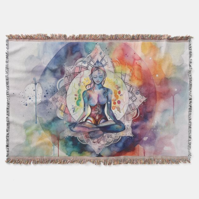 Cobertor Watercolor Chakra (Frente)