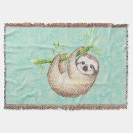 Cobertor Watercolor Happy Sloth