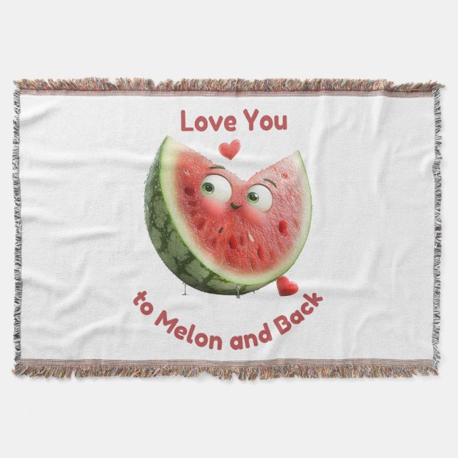 Cobertor Watermelon Love: Sweet & Juicy Heart (Frente)