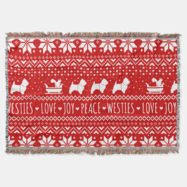 Cobertor West Highland White Terriers Natal Westie Dogs