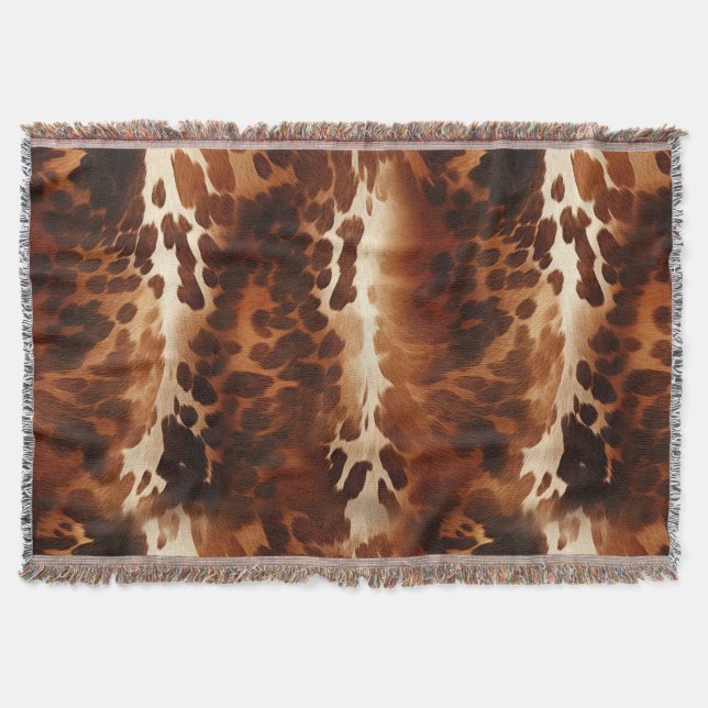 Cobertor Western Brown Cowhide (Frente)