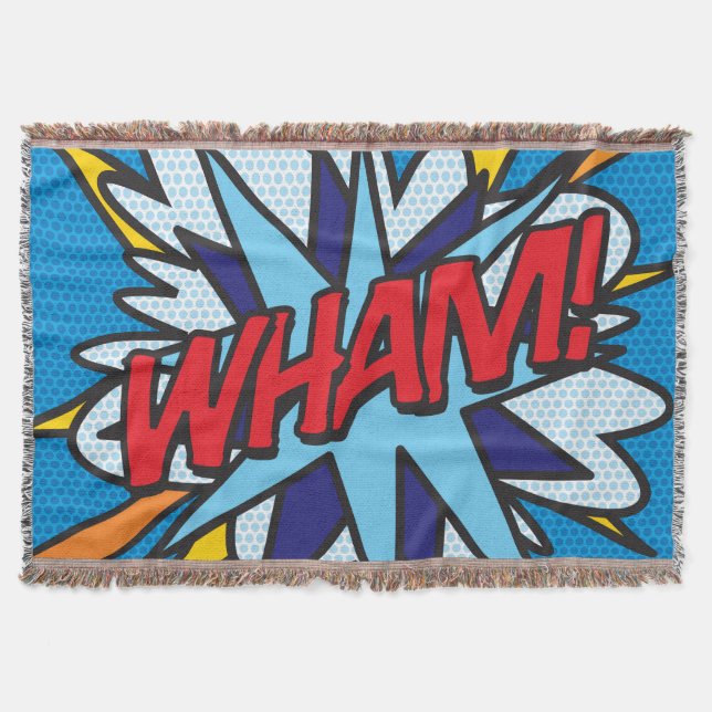 Cobertor WHAM Diversão Retro Quadrinhos Pop Art (Frente)