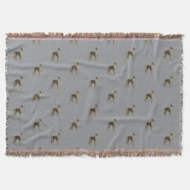 Cobertor Whippet - Whippet contra fundo cinza