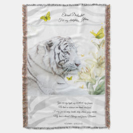 Cobertor White Tiger and Lilies Devotion Blanket