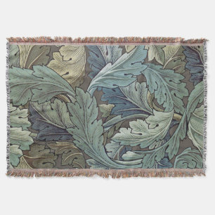 Cobertor William Morris Acanthus Sage Flower Floral Botânic