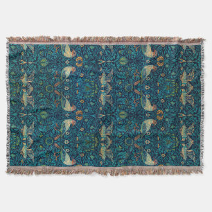 Cobertor William Morris Birds Art Nouveau Padrão Floral