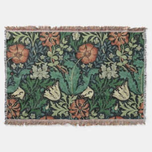 Cobertor William Morris Compton Floral Art Nouveau Pattern