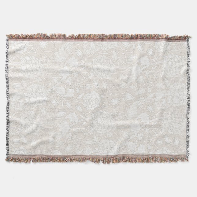 Cobertor William Morris Floral Patterno na Sepia (Frente)