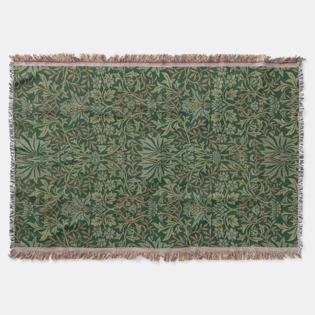 Cobertor William Morris Flower Garden-Greens (Frente)