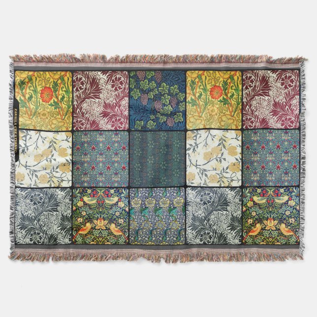 Cobertor William * Morris II Art Nouveau Quilt Patch Throw (Frente)