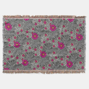 Cobertor William Morris Marigold, Cinzas / Cinzas e White T